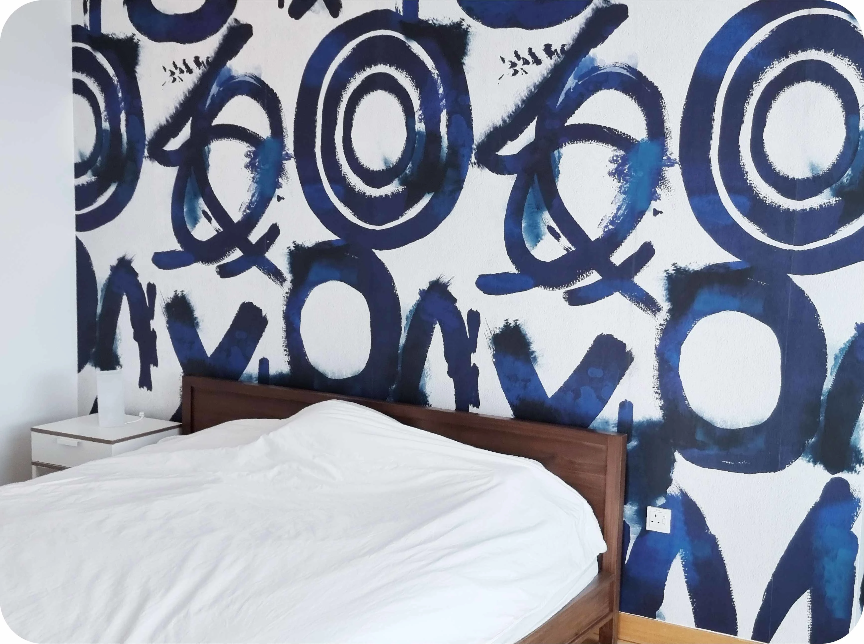 Elevate Your Bedroom with Abstract Geometric Wallpaper